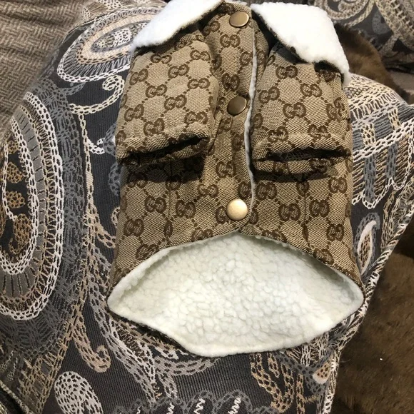 Beautiful inspired G doggy coat. Message size - Picture 2 of 8